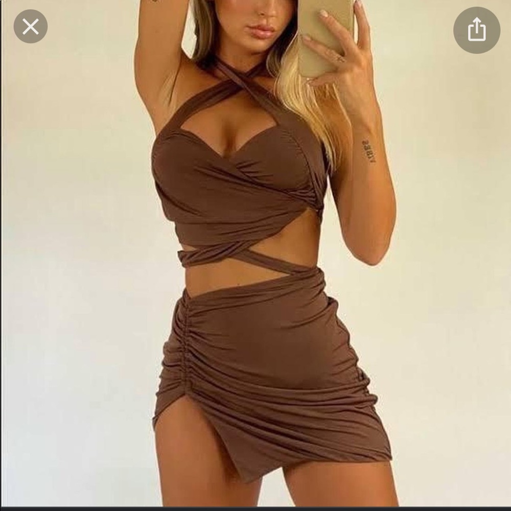 Brown 2 piece set. WORN ONCE